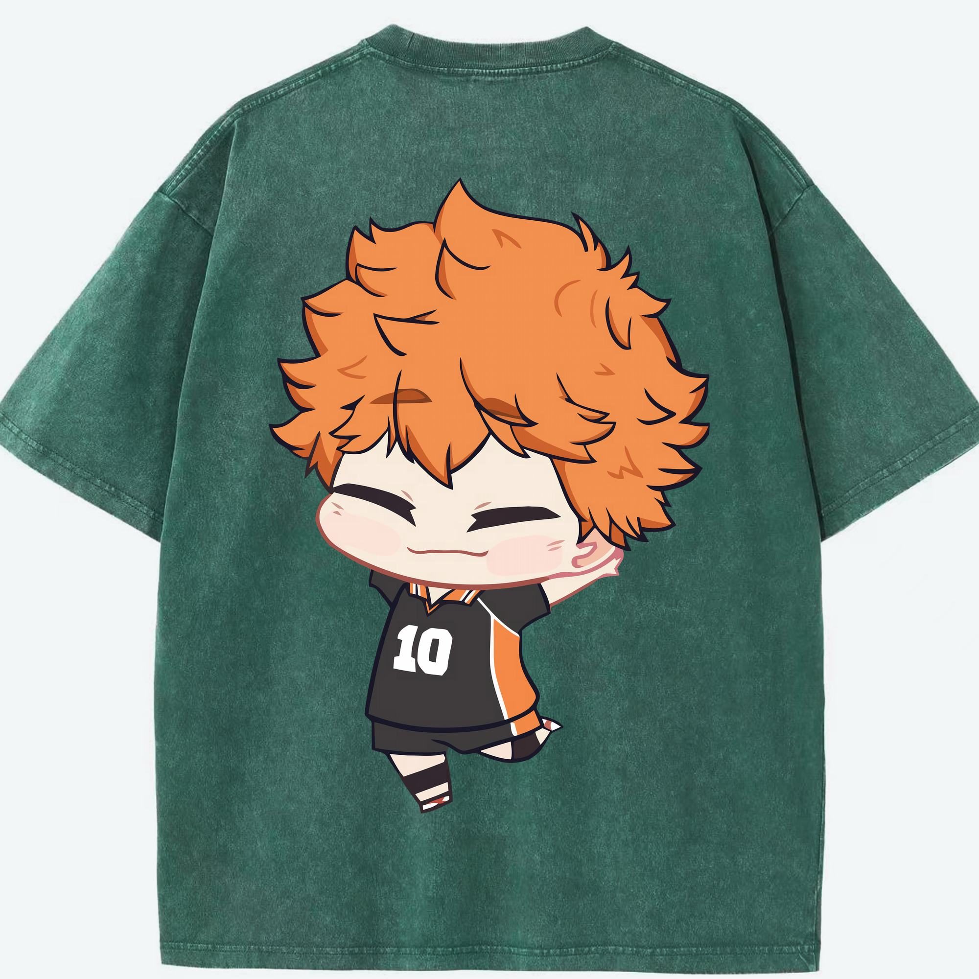 （画像用） ハイキュー!! Haikyu!! 綿100% ヴィンテージ風 半袖Tシャツ（背面プリント）